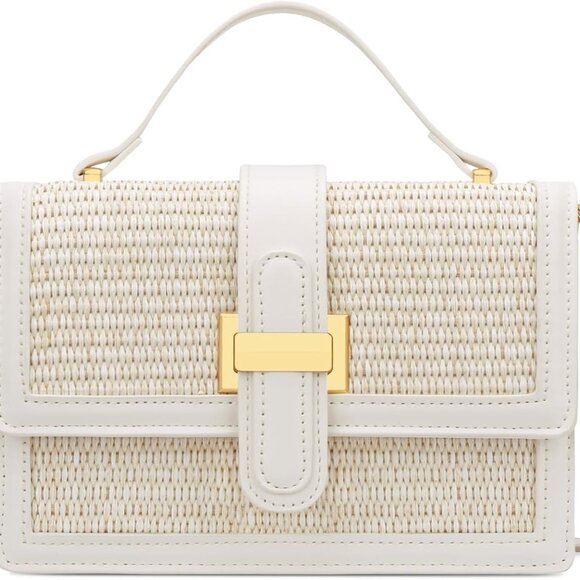 Beach Straw Crossbody Bag for Women - Summer Beach Party Handbag - Picture 1 of 7